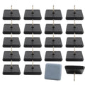 20pcs 1-1/4" Nail on Furniture Glides Sliders for Wooden Furniture, Furniture Sliders Pads Square Teflon Furniture Glides Floor Protectors PTFE Moving Furniture Glides - size: 1.18x1.18-20pcs
