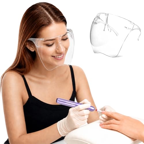 SAVILAND Anti Fog Clear Face Shield for Nail Drill Dust Splash Guard - size: 1 Count (Pack of 1)