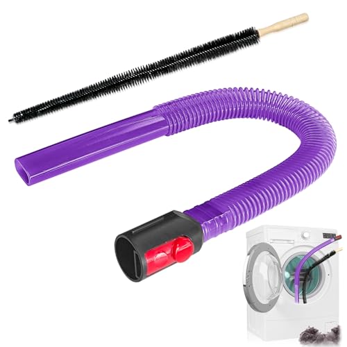 2 Pieces Dryer Vent Cleaner Kit,Lint Brush & Vacuum Hose