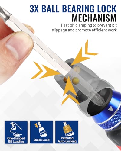 WORKPRO 12-in-1 Ratcheting Multi-Bit Screwdriver Set, Quick-load Mechanism Screwdriver with Double End Bits in Handle (Pack of 2) - size: Standard (Pack of 2)