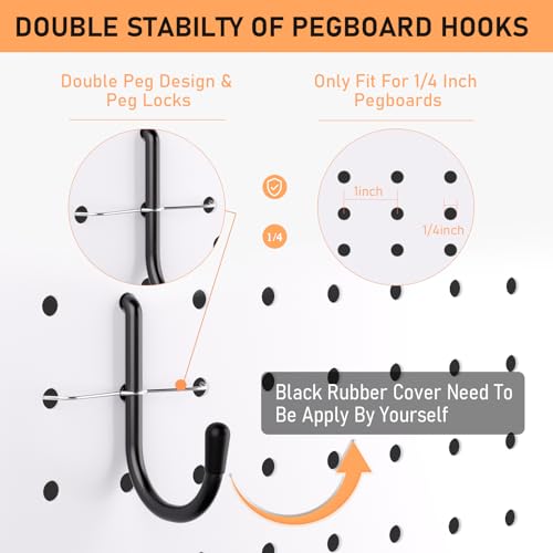 INCLY 300PCS Extra Thick Pegboard Accessories Set with Bins & Peg Locks