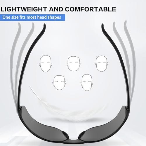Tinted Safety Glasses Bulk of 50, ANSI Z87.1 Eye Protection Goggles | Anti-Impact, Anti-Scratch, Lightweight Polycarbonate Lenes, Bulk Safety Glasses for Woodworking, Carpentry, Road Maintenance - color: 118-50pc Grey