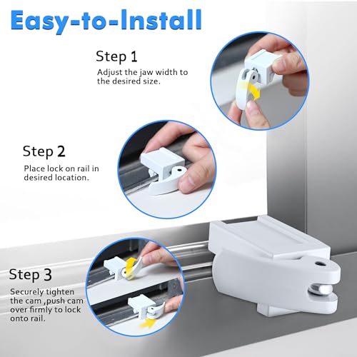 2 Pack Window Locks, Diecast Durable Design, Compatible with Horizontal and Vertical Window, Fit 1/16 inch(0.16cm) up to 1-3/16 Inch Short Version Wide Rail Easy Installation Enhanced Safety - size: 1-3/16 Inch Short Version