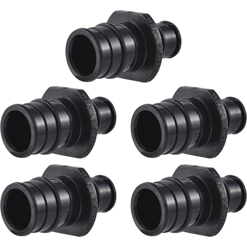 SharkBite 1/2 Inch x 3/4 Inch Expansion Reducing Coupling for PEX-A Pipe, Made in the USA, Pack of 5, Plastic Plumbing Fittings, Poly Reducing Coupling for PEX-A Tubing, UA058A5
