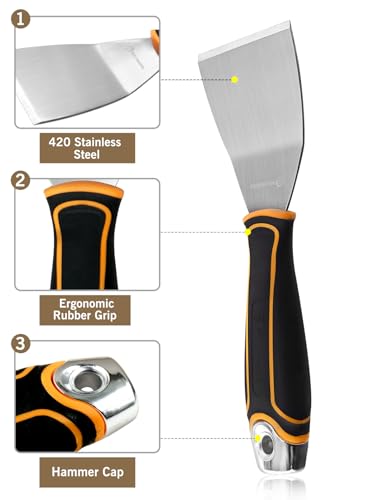 ROLLINGDOG 3 Inch Stainless Steel Paint Scraper - color: 3" Bent Scraper