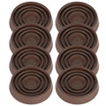 Furniture Coasters, 1.5X1.5 Rubber Caster Cups Non Slip Furniture Pads - color: Brown, size: 1.5” 8pcs - new