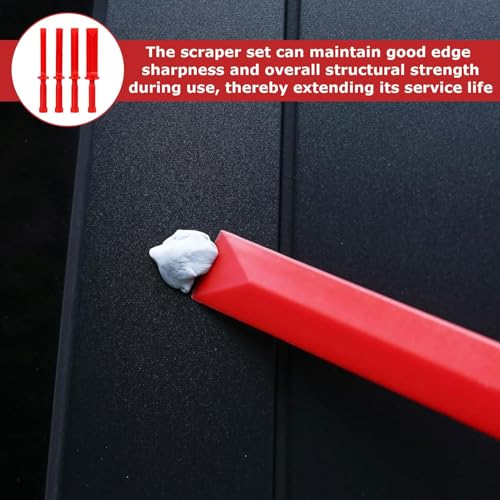 4 Pcs Plastic Chisel Scraper,Auto Paint Scraper Remover Tool Kit