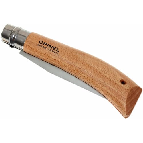 Opinel Folding Saw - Gardening and Camping Folding Carbon Steel Saw with Beechwood Handle - style: No.12