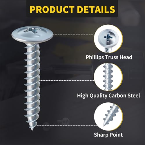 Truss Head Black Wood Screws Assortment Kit and Drywall Screws Assortment Kit