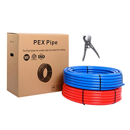 EFIELD Pex-b Pipe/Tubing Blue & Red 3/4 inch 2x 300 ft Rolls 600FT Length - size: 3/4 inch, 2x300 ft, style: Pipe Only