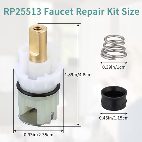 RP25513 Faucet Cartridge for Delta Two Handle Faucet Repair Kit, Faucet Leak Repair Kit with Cartridge RP4993 Seats Springs (2 Pack) - color: 2 Pack
