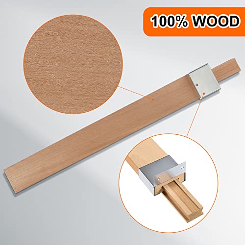 Maitys 4 Pcs Wooden Drawer Slide, 15.8 Inch Wood Bottom Mount Guide Track - size: 15.8 Inch