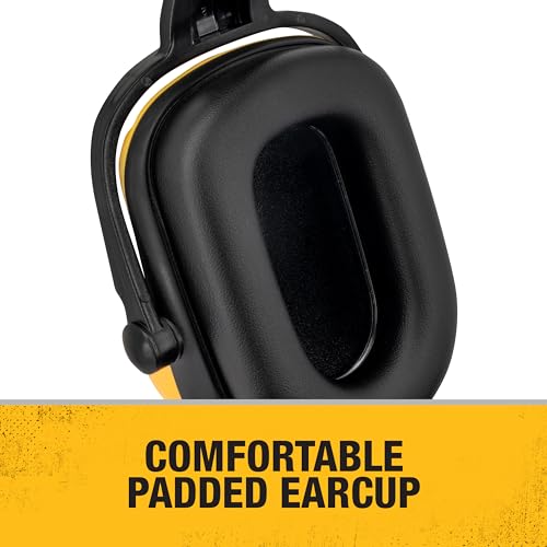 DEWALT DPG660 Yellow with Black Earcups Dielectric Expandable NRR 25 Cap Mount Earmuff