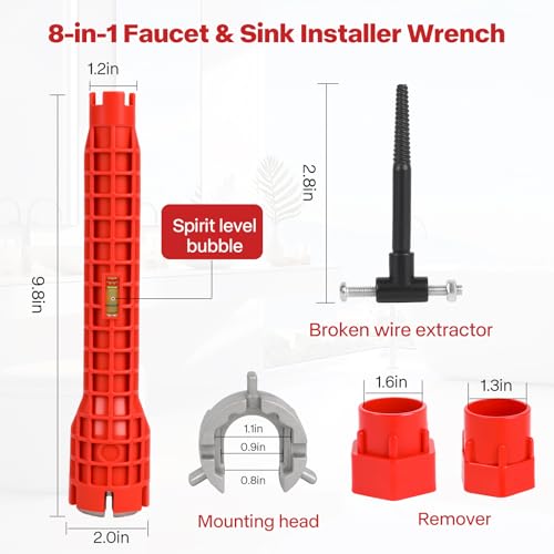 Sink Faucet Pipe Installer Wrench, Plumbing Tool Bathroom Kitchen Toilet