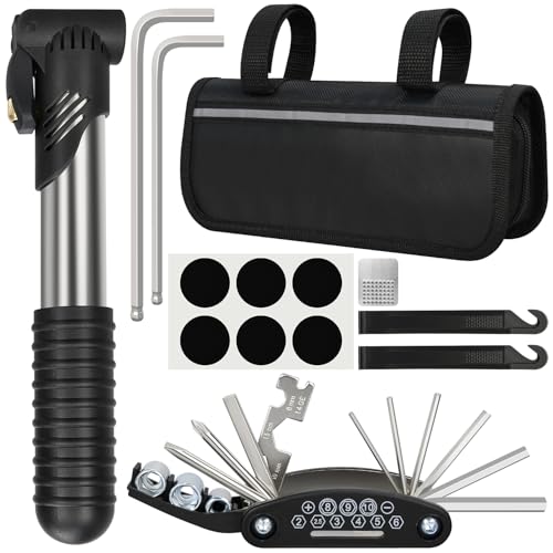 Bike Repair Kit, Bike Bag With Tire Pump, Bike Multitool, Allen Wrenches - size: Bike Tube Bag Set