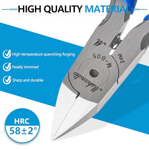 Needle Nose Pliers and Wire Cutters Set, 5" High Carbon Steel Pliers Set, Ultra-Sharp Crafts Diagonal Cutters, Long Nose Pliers for Jewelry Making, Electronics Repair, Object Grasping - size: 5" w/ B05-2Pack