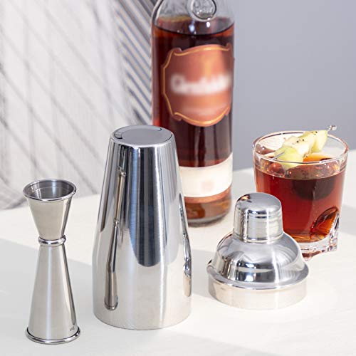 Briout Double Cocktail Jigger for Bartending, 2 OZ & 1 OZ, Rolled Edge - color: Silver, size: Rolled Edge-1oz/2oz-1PC
