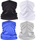 4 PCS UV Protection Neck Gaiter Mask，Breathable Summer Cooling Face Cover - color: 4pcs Black,grey,blue,white