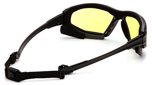 Pyramex Safety Highlander XP Eyewear, Frame/Indoor-Outdoor Mirror Anti-Fog Lens - color: Black-gray Frame/Amber Anti-fog Lens