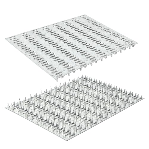 10 Pcs Truss Plates 6 x 8, Pronged Truss Mending Plates with Nail Teeth, Galvanized Truss Brackets for Truss to Rafter Wood Connections, Steel Repairing Plates - size: 6"x8"