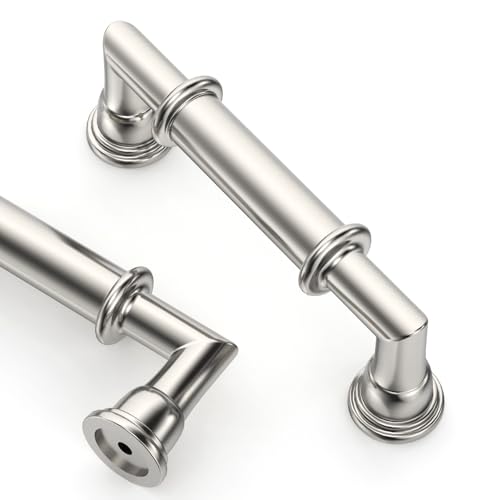 Asidrama 10 Pack 3 Inch(76mm) Brushed Satin Nickel Kitchen Cabinet Handles, Cabinet Pulls Kitchen Cabinet Hardware for Cupboard Drawer Pulls 2281 - color: Brushed Satin Nickel, size: 3" Hole Center