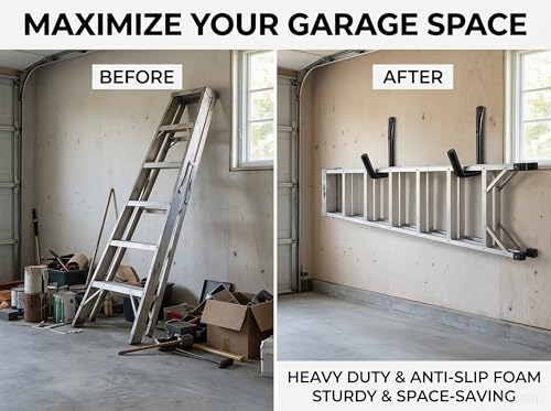 Heavy Duty Garage Storage Hooks, 120 LB Capacity Wall Mounted 4-Pack Hook