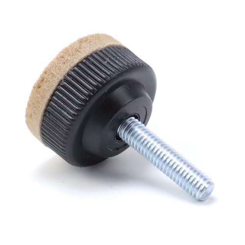 10pcs Felt Base Plastic Furniture Legs with M6x25mm Bolt Screw-on Chair Table Feet (Diameter 1.2-Inch) - size: 1.18"/30mm