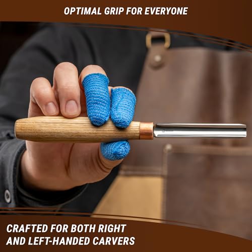 BeaverCraft Wood Carving Gouge K9/10 Woodworking Hand Chisel Compact Wood Carving Knife for Beginners and Profi