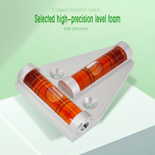 High precision aluminum alloy T-shaped platform can be used. Small level ruler with magnetic bubble beads for measurement (58x43x13mm) - size: 58x43x13mm