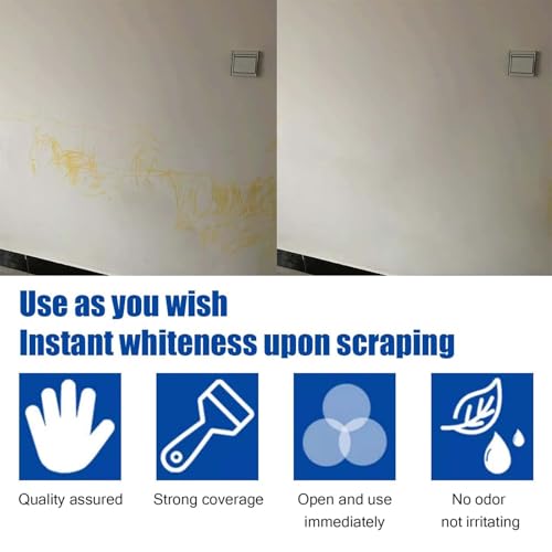 Drywall Repair Kit – Wall Repair Paste for Cracks & Holes, Fast-Drying Spackle with Scraper & Sandpaper, Multi-Purpose Wall Mending Compound for Indoor Outdoor Use (1 Pack)