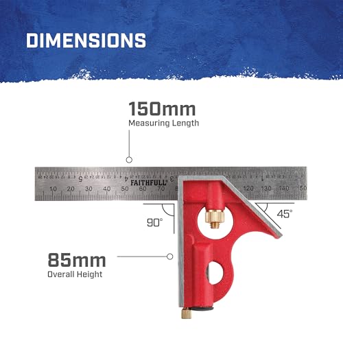 Faithfull CS150 Combination Square 150mm/6-inch
