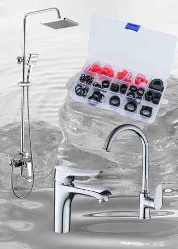 1pcs Flat Ring Seal Washer Assortment Set Multiple Sizes Loosening Prevention Gaskets for Faucet Pipe Water Hose Repair, M