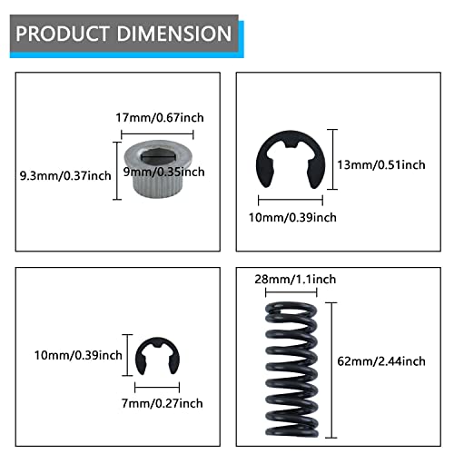 Door Hinge Pin and Bushing Repair Kit with Spring and Roller Pin - size: Door Hinge Pin with Spring and Roller Pin