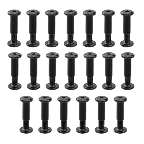 20 Sets M5 x 16mm Black Binding Post Screws,Hex Drive Rivet Socket - size: M5 x 16mm