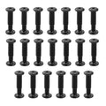 20 Sets M5 x 16mm Black Binding Post Screws,Hex Drive Rivet Socket - size: M5 x 16mm