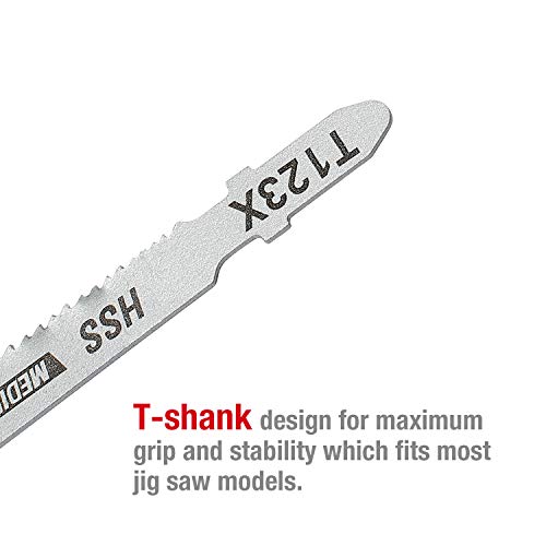 WORKPRO 25-Piece T-Shank Jig Saw Blade Set with Storage Case