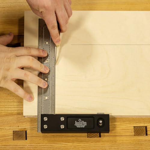 JessEm 12" Precision Woodworking Square - Self-Standing Layout Tool