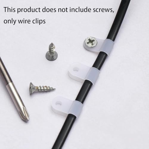 100Pcs Nylon R-Type Cable Clips 5/8 Inch Plastic Wire Mount Clamp - size: 5/8 INCH 100PCS R-Type