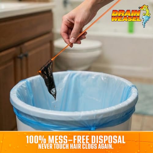 FlexiSnake Drain Weasel Refill for Sink Snake Hair Clog Remover, 5 Pack
