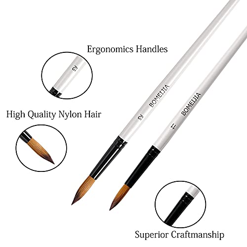 GETHPEN Acrylic Paint Brushes Set,12PCS Round-Pointed Tip Paint Brushes - style: Round