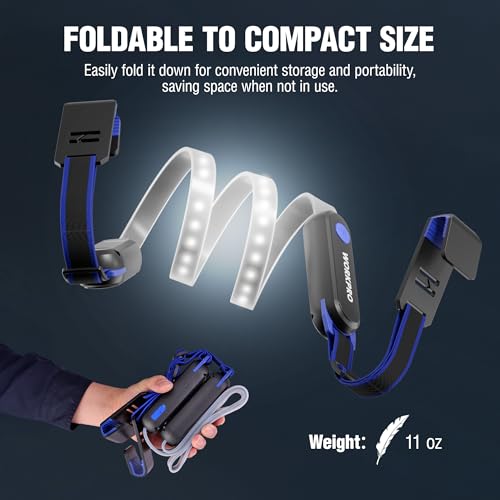 WORKPRO Rechargeable Underhood Work Light, 25" Foldable Magnetic Light Bar