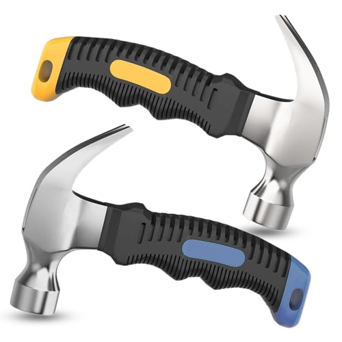 2 PacK Small Claw Hammer Forged Hardened Steel Head With Non-Slip Handle