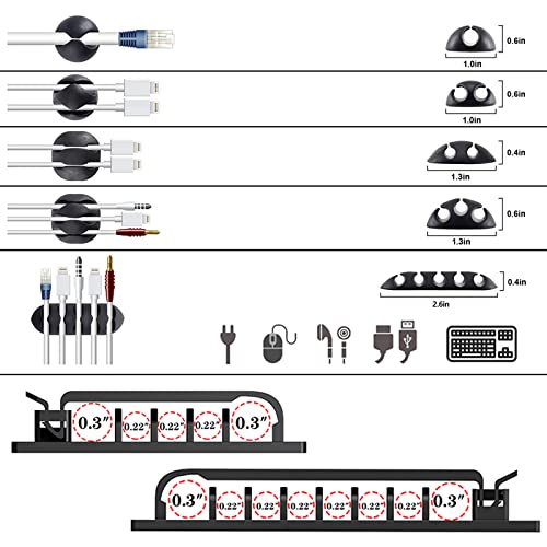 N NOROCME 192 PCS Cable Management Kit 4 Wire Organizer Sleeve