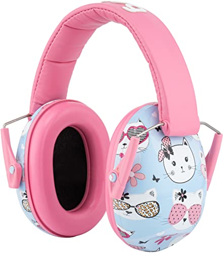 Snug Kids Earmuffs – Noise Reduction for Toddlers & Children – Adjustable, Lightweight, Foldable, Soft & Comfortable - color: Kitty