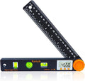 Rainyb Digital Angle Finder Tool 7inch 0-360 degree LED Digital Protractor with Horizontal Vertical Bubble Levels and Ruler Meter Accurate Tools for Carpenters,Woodworkers,Fabricators - style: 7inch Angle Finder X 1