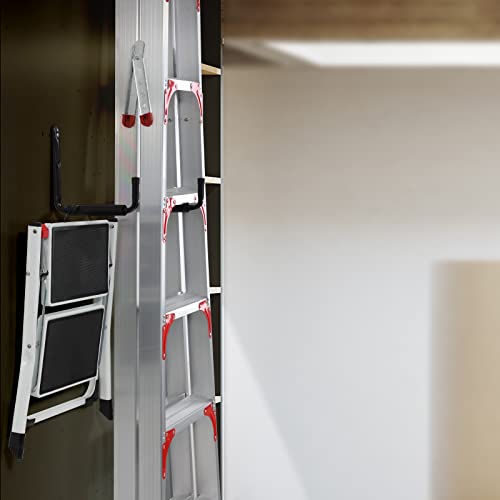 Garage Storage Utility Hooks, 9" Jumbo Ladder Wall Hnger, 6 Pack Black