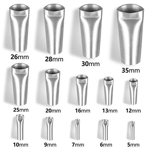 Caulk Nozzle Applicator - 14Pcs Perfect Caulking Finisher Kit, Premium Stainless Steel Sealant Caulk Finishing Tool Kit for Kitchen Bathroom Window Sink Joint
