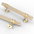 Asidrama 10 Pack 3.75 Inch(96mm) Knurled Brushed Brass Kitchen Cabinet Handles, Glod Cabinet Pulls Kitchen Cabinet Hardware Cupboard Handles Drawer Pulls - color: Brushed Brass, size: 3.75" Hole Center, style: 10 Pack