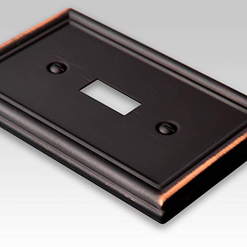 Amerelle 149DDB Chelsea Wallplate, 1 Duplex, Steel, Aged Bronze, 1-Pack - color: Aged Bronze, size: 1 Duplex