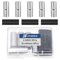4 AWG Non Insulated Butt Connectors Crimps 4AWG with 12 * 40mm Heat Shrink Tube Pure Copper Wire Uninsulated Crimp Connector Splice for 4 AWG Gauge Wiring (Pack of 10pcs) - style: 4 AWG